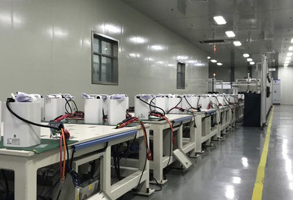 Plastic case li-ion battery packs in testing